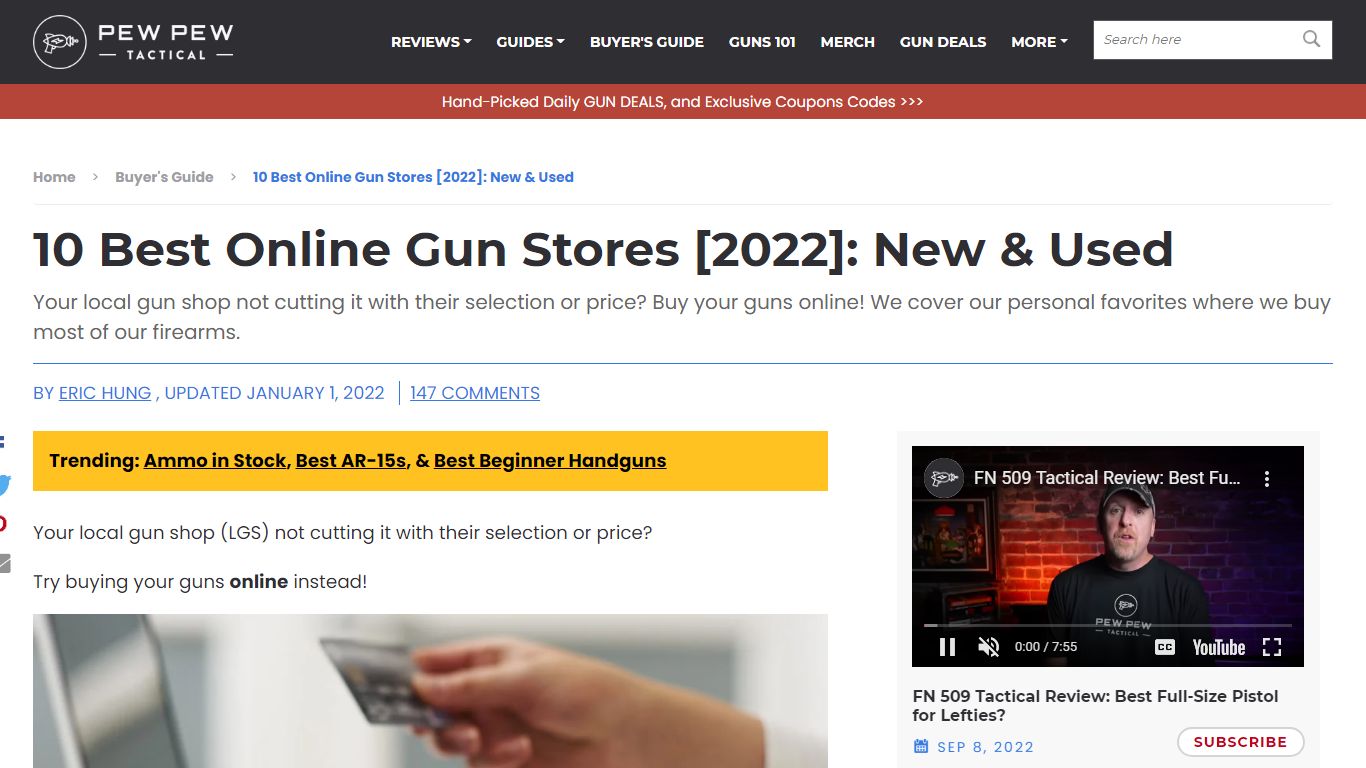 10 Best Online Gun Stores [2022]: New & Used - Pew Pew Tactical